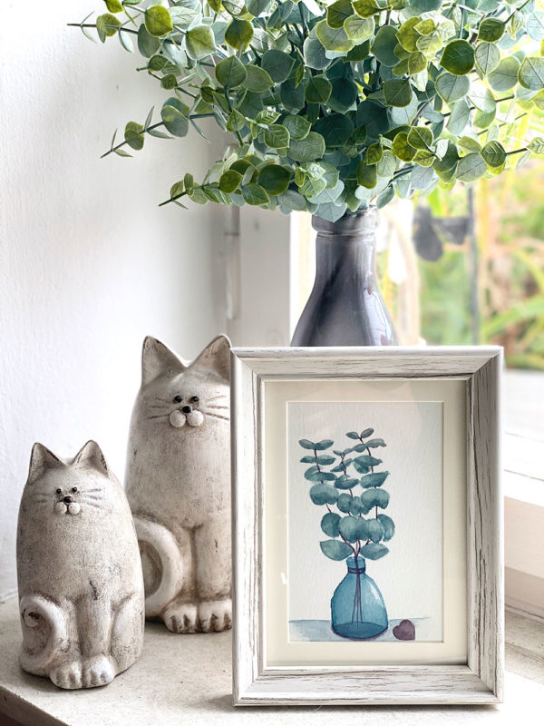 Eukalyptus im Glas - gerahmt