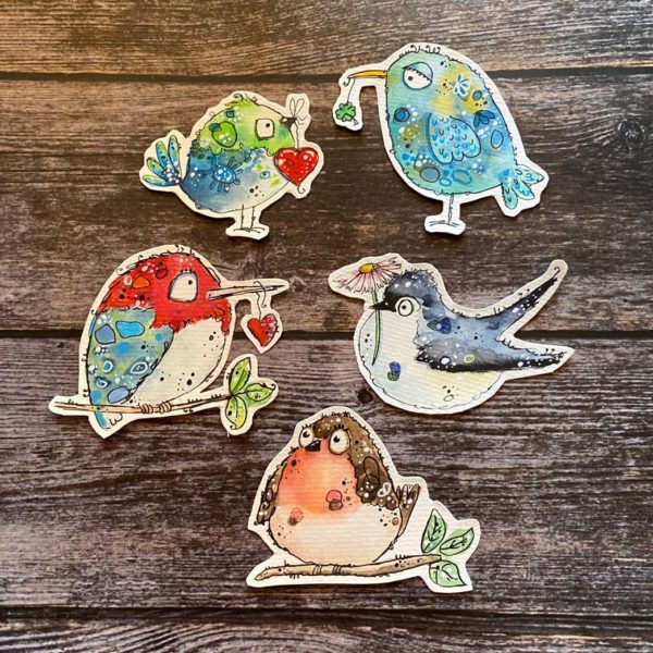 PaperTags Set Vogelschar