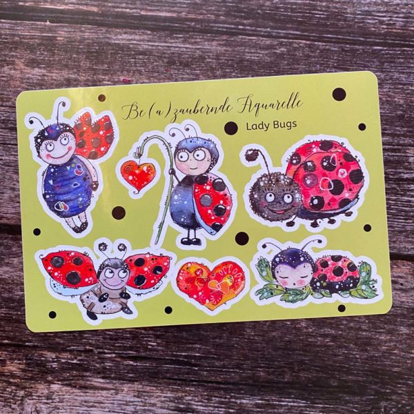 Sticker-Sheet Lady Bugs